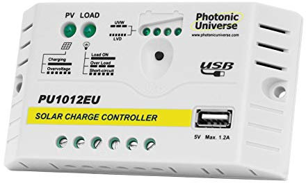 10A solar charge controller / regulator for 12V batteries and solar panels up to 160W