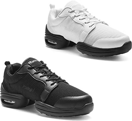 Rumpf 1516 Pebble Unisex Jazz Hip-Hop Trainings Salsa Tanz Sneaker atmungsaktiv , schwarz 39 EU, 5.5