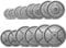 EXTREME FITNESS Olympic Weight Plates Disc Cast Iron 2 Discs Barbell Bar Gym Sets (2 x 2.5kg)