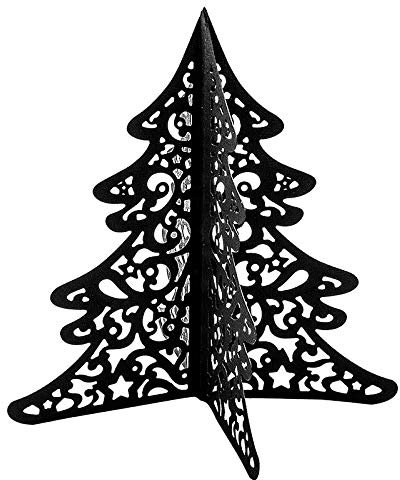 Ideen mit Herz Stanzschablone, Falttanne 1, 13,5cm x 13,9cm, passend für gängige Stanzmaschinen | Schablone zum Gestalten von dekorativen Tannen-Aufstellern | Weihnachten, Advent, Deko