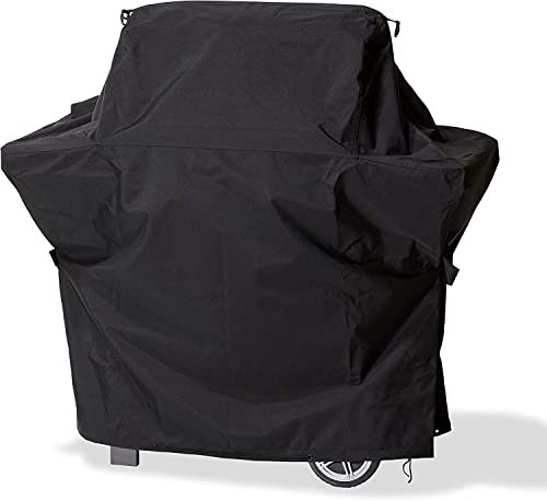 Mehr Garten Housse de Protection pour Gril à gaz - trapèze | 167 x 63 x 117 cm | Polyester tissé Oxford 600D, Couleur : Noir