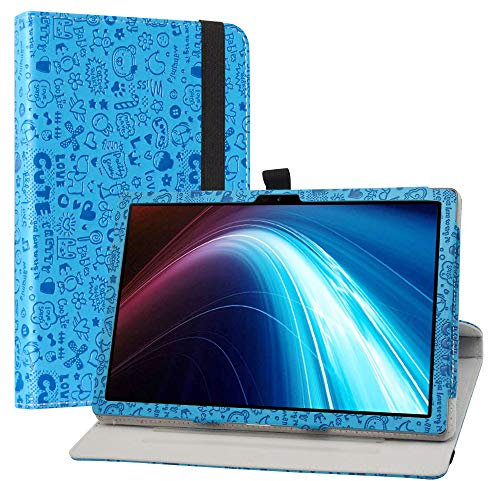 LiuShan Kompatibel mit TECLAST P20HD / Winnovo P20 Rotating hülle, 360°rotierenden Standfunktion hülle für 10.1 TECLAST M40 / AOYODKG A39 / Dragon Touch Notepad 102 / Blackview Tab 8/Tab 8E,Blau