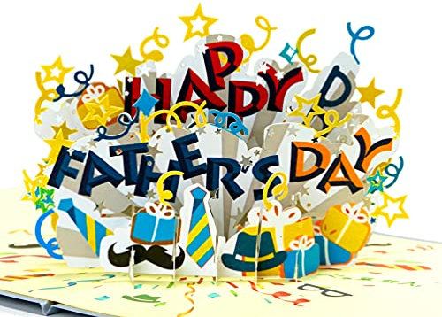 CUTPOPUP Happy Fathers Day Karte, Pop-Up-Karte für Vatertag, 3D Happy Father's Day Karte, Vatergeburtstagskarte, Vatergeburtstagskarte, Überraschung Pop-Up-Karte am Vatertag oder Geburtstag