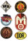 24/7stickers DDR Nr.4 / 6X Aufkleber Breite je 6,5cm VEB IFA DDR Oldtimer MINOL Mitropa Retro Vintage UDSSR Osten für Trabant Barkas Wartburg Simson usw.