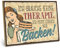 ARTFAVES® Wandbild Holzschild mit Spruch - Ich brauche keine Therapie - BACKEN - Türschild Retro Vintage Deko Bild Geschenk - Hausfrau, Backen, witzige Sprüche, Muttertag