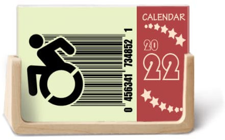 Rollstuhl Sick Escape Speed 2022 Tischkalender Planer 12 Monate