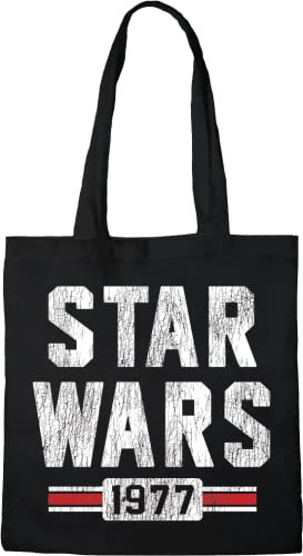 Star Wars Tote Bag LOGO 1977 Zoll, Referenz: BWSWCLABB005, Schwarz, 38 x 40 cm
