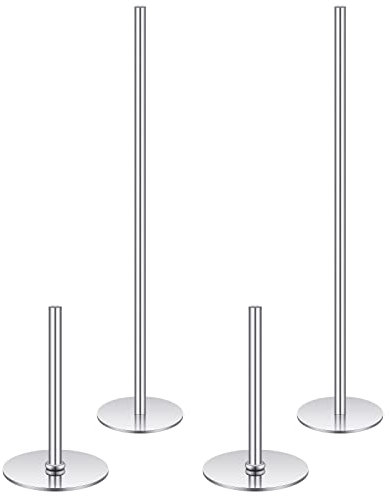 Nosiny 4 Pieces Stainless Steel Cake Heating Core 6 and 2 Inch Silver Heating Rod Cake Baking Supplies for Birthday Party Wedding Decorating Baking Tools Accessories Kitchen Utensils