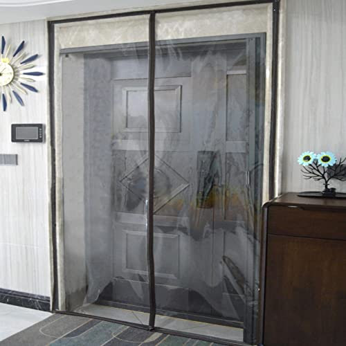 Épaissir Transparent Pvc Rideau de Porte Magnétique à Isolation Thermique Thermique Isolation Panneau Imperméable Rideau de Porte,Fermeture Automatique (100x240cm)
