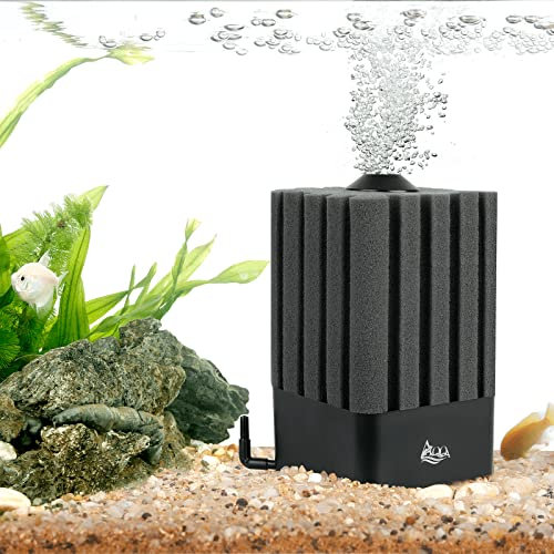 AQQA Aquarium Schwammfilter,Leiser Aquarium Filter für Biologische und Mechanische Filterung,Luftheber Aquarium Innenfilter mit Filtermateria