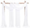 Showgeous 2 Packs Querbehang Cremeweiß 73cmx610cm Tüll Foto Hintergrund Hochzeit Vorhang Deko Weiss Chiffon-Stoff Hochzeitsbogen Gardinen für Laube Hochzeit Torbogen Zeremonie Fotografie Party