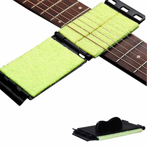 Norhogo Saiten-Gitarre Reiniger, Griffbrett Reiniger, Gitarren Zubehör Gitarren Pflege Wartung Musikinstrumenten Saitenreiniger für Akustik E-Gitarren Bass Mandoline Ukulele Schwarz und Grün