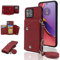 ELISORLI Phone Cover for Motorola Moto G84 5G Wallet Case with Crossbody Shoulder Strap and Stand Leather Credit Card Holder Slot Mobile Flip Purse Cell Accessories Motorola G84 Girls Women Men Red