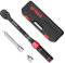 VANPO 3/8 Llave Dinamométrica 5-60Nm, 72 Dientes Bicicleta y Moto Llave Dinamométrica Set 3 Piezas con Barra de Extensión de 125cm, 3/8-1/4 Adaptador, para Reemplazo de Bujía
