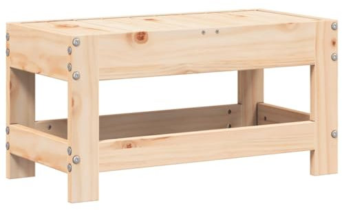 vidaXL Gartenhocker, Sitzhocker Latten-Design, Modulare Fußhocker Hocker für Garten Terrasse, Garten Beistelltisch Couchtisch, Massivholz Kiefer