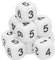Akozon Dadi Numerici, 20 Pezzi Dadi Plastica 6 Lati, Dadi Poliedrici Ad Angolo Tondo da 16mm per L'Insegnamento Dei Numeri, Giochi da Tavolo(Bianco)