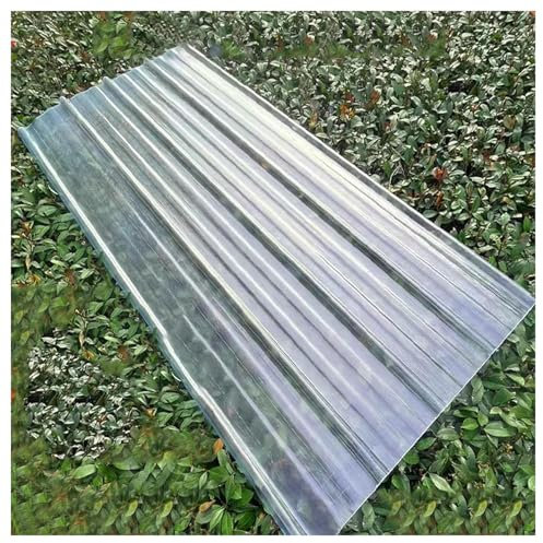 KLZWCP Planchas Transparentes Tejados, 2.2mm Paneles De Techo Silencioso Garaje Corrugado, Placa Ondulada Frp para Exteriores para Cobertizode Garaje(Size:0.9x1.4m/35x55in,Color:15pcs)