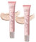 Matte Eyeshadow Primer, Nude Eye Primer Long Lasting Smudge Proof Waterproof No Crease Cream Liquid Eyeshadow & Eyeliner Eye Base Makeup Enhances Eyelid Makeup for Bright Color - 2PCS