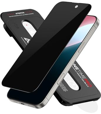 FLOLAB NanoArmour ONETIME PRO for iPhone 16 Pro Max Privacy Screen Protector, Anti-Reflective, Infinity Edge-to-Edge, Anti-Spy Tempered Glass, Reinforced Edges, Smooth, Easy Install, Dust-Free