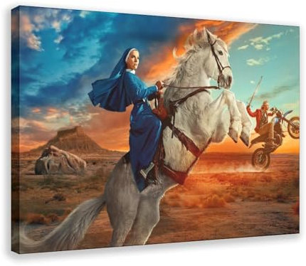 RENQIDD TV-Serie Mrs. Davis Poster auf Leinwand, Schlafzimmer, Dekoration, Landschaft, Büro, Raumdekoration, Geschenk, 60 x 90 cm
