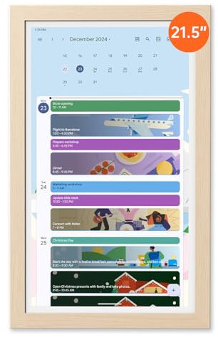 ApoloSign Digitaler Kalender: 21,5-Zoll Touchscreen-Kalender, Aufgabenplaner, Familienpläne, Essensplaner, To-Do-Liste, Notizblock, Unterstützt Google Play Apps, Wandmontage App