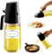 Olive Oil Sprayer for Cooking with Labels, 500ml/17oz Glass Dispenser Bottle for Kitchen, Oil Mister Spray Bottle for Air Fryer, Salad, Frying, BBQ