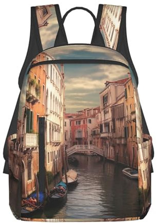 LZQPOEAS Sac à dos de voyage pour ordinateur portable - Sac à dos tendance pour femme et homme - Beau sac d'ordinateur léger pour la randonnée, noir, One Size