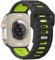 Oielai Sportarmband Kompatibel mit Apple Watch Ultra 2/Ultra Armband, 49mm 46mm 45mm 44mm 42mm für Herren, 26 mm Breites Weiches Silikonarmband für iWatch 10 9 8 7 6 5 4 3 2 1 SE, Schwarz/Grün