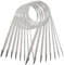 YXHZVON 8 Stück Edelstahl Rundstricknadel Set 60cm, Ergonomische Doppelspitzige Rundstricknadel für Socken, Ärmel, Untersetzer (2mm/2,5mm/3mm/4mm/5mm/6mm/7mm/8mm)
