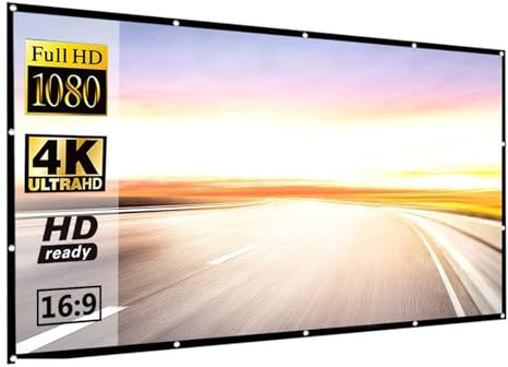 Schermo Proiettore Schermo for proiettore a scomparsa portatile semplice Schermo for proiettore HD for esterni 120 pollici 16:9 (larghezza 2,65 X altezza 1,49 M) , per interni ed esterni, home theater