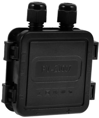 jojofuny Photovoltaik Anschlussdose Flammfest Doppelloch Mit Diode Kleine Kabeldose Für Photovoltaik Versorgung Sicher Für Außeneinsatz