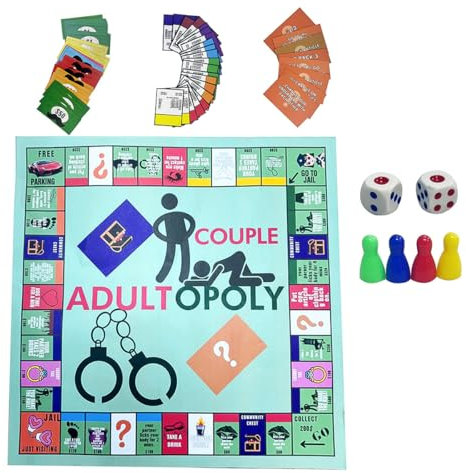 Laroal Monopoly-Brettspiel für Paare für Erwachsene, Beziehungskarten, interaktives Schlafzimmerspiel mit Dialogkarten, lustiges Paarspiel zur Stärkung der Verbindung und Kommunikation