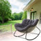 DLLDLGG Papasan-Schaukelstuhl-Kissen, Luxuriöse Royal-Liegestuhl-Auflage, Übergroßes Rattan-Ei-Stuhl-Kissen, Dickes Nest-Rückenkissen für Terrasse, Veranda und Garten(Nur Kissen)