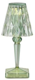 Kartell Battery, Lampada da tavolo a batteria, H 30 cm, Verde menta