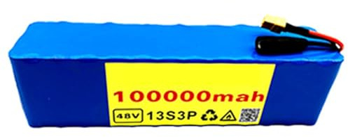 48V 100AH Ebike Akku 13S3P Lithium-Ionen-Akku Ersatzakku Für Elektroroller Für 1000W 750W 500W Elektrofahrrad Inklusive Passendem Ladegerät XT90