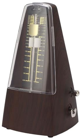 WALFRONT Verbessertes Üben, Präzises Mechanisches Metronom mit 40–208 Schlägen Pro Minute und Hoher Genauigkeit, Timer für Klavier, Violine, Gitarre, Bass, Schlagzeug. Robustes Design für Musiker