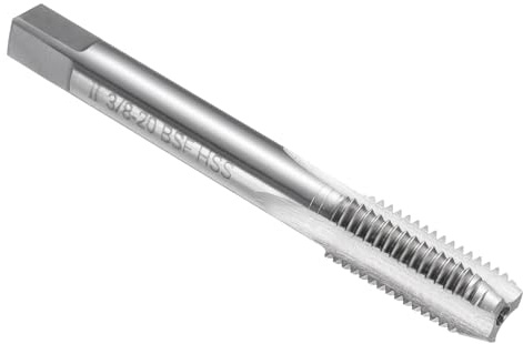 QUARKZMAN Britisches Hand-Gewindebohrer 3/8-20 BSF, HSS6542(M2) Gewindeschneider, Rechtshänder, Fertigschneider für Gusseisen, Kupfer, Kunststoff