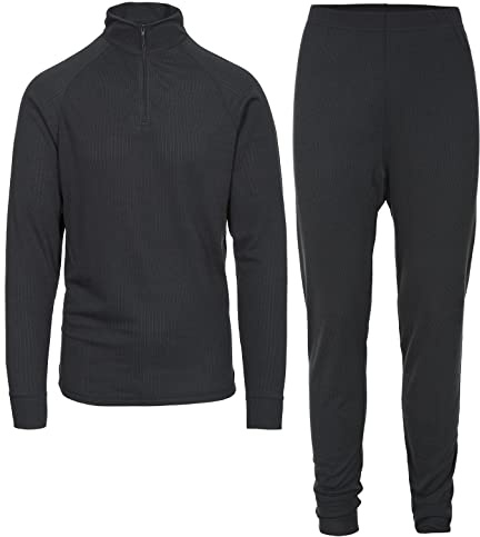 Trespass Herren Unite360 Basisschicht-Set, Schwarz X, XS UK