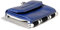 Space Products ® Mini Geldbörse blau-gestreift I Sehr kleines Echtleder Wallet/Portemonnaie mit Münzfach I 15 Karten + Geldscheine + Münzen I Push Ocean Blue