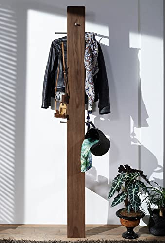 MASSIVMOEBEL24.DE | Toronto Garderobe 36x32x200 Sheesham/Palisander, Farbe:Dunkelbraun gebeizt, Größe:36x32x200 cm (BxTxH)
