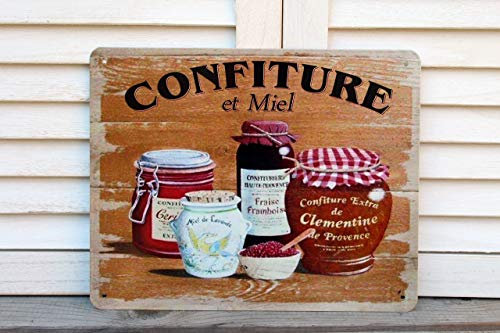GH Shabby Blechschild Marmelade & Honig