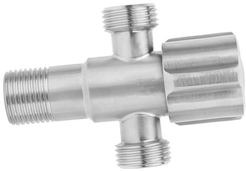 G1 / 2 Eckventil Edelstahl Wasserhahn Eckventil Wasser Absperrventil 1 Einlass 2 Auslass für Handtoilette Bidet Spray Badezimmer