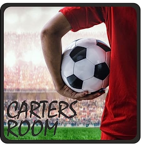 Football Under Arm Design Kids Bedroom Door Sign Personalised For You - Any Name! Door Plaque,Girls/Boys,Nursery,Decor,Kids Room,Football