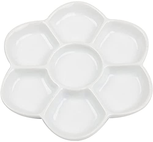 feedal Porzellan-Keramik in Gänseblümchenform, Mischpalette für Wasser-, Öl- oder Acrylfarben (8,5 cm)