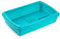 Tradineur - Arenero para Gatos con Pala, Bandeja higiénica de plástico con Borde Alto extraíble, gatera, Caja Arena Sanitaria, 47 x 31 x 11 cm, Color Aleatorio