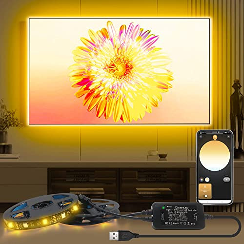 GIDEALED ZigBee 3.0 USB LED Streifen RGBW Dimmbar Kit,4m Smart TV Hintergrundbeleuchtung Arbeiten Sie mit Hub Bridge Echo Plus,APP/Alexa Sprachsteuerung RGBWW LED Strip Ambiance Lighting für 40-75“TV