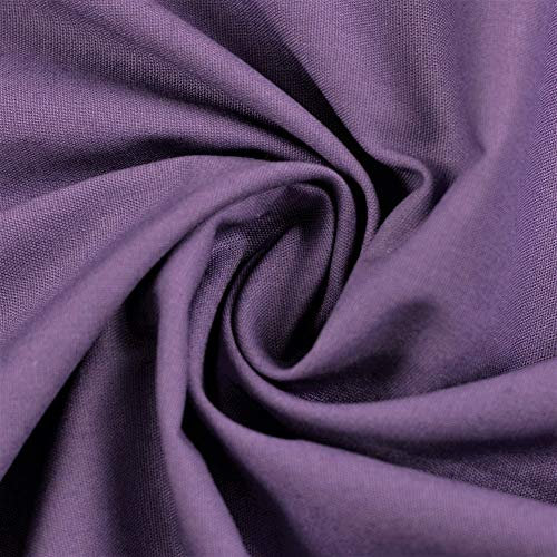 100% Viskose-ANNA LENA-Uni-Sommer-Blusen-Stoffe-0,5 m Schritte-Meterware-ca. 138 cm Breite (Lila-7025)