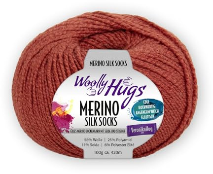 Woolly Hugs Merino Silk Socks ca. 420 m col. 227 100 g