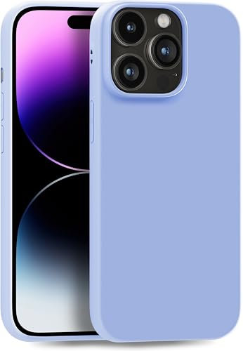 MyGadget Hülle kompatibel mit iPhone 14 Pro Max - robuste Silikon Schutzhülle TPU Case Slim Silikonhülle Back Cover Ultra Kratzfest Handyhülle matt Baby Blau