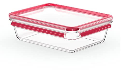 Tefal Masterseal Fresh Verre, Boîte alimentaire rectangulaire 2 L, Conservation des aliments, Empilable, Compatible four et congélateur N1041110